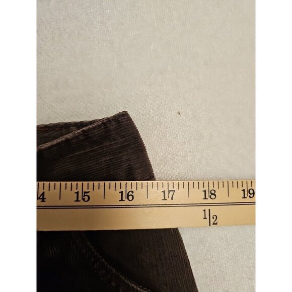 L.O.G.G. H&M Women's  Stretch Corduroy Pants Size 12 Brown Boho Detailed Buttons - Picture 3 of 6